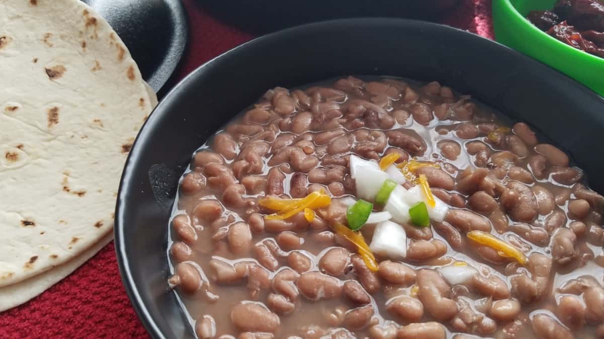 Slow Cooked Smokey Pinto Beans, Beans