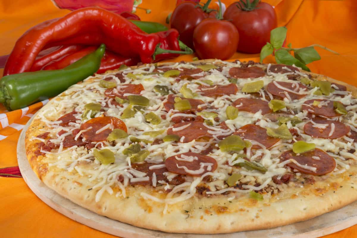 Hatch Green Chile Pepperoni Pizza