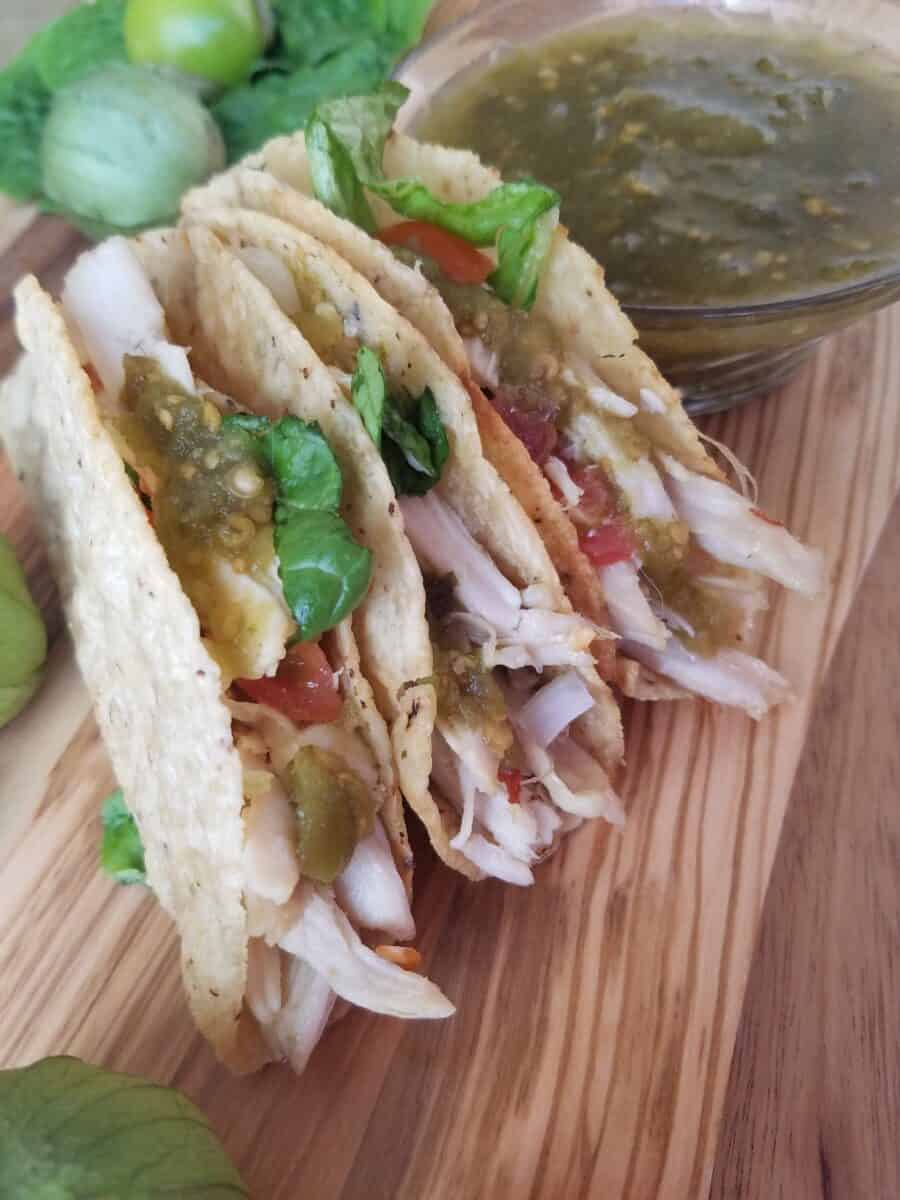 Tomatillo Chicken Tacos
