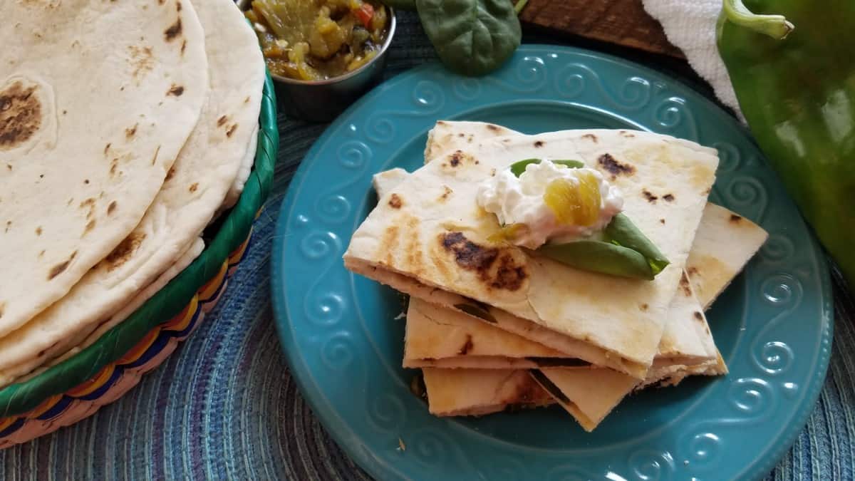 HatchGreenChileSpinachQuesadillas1