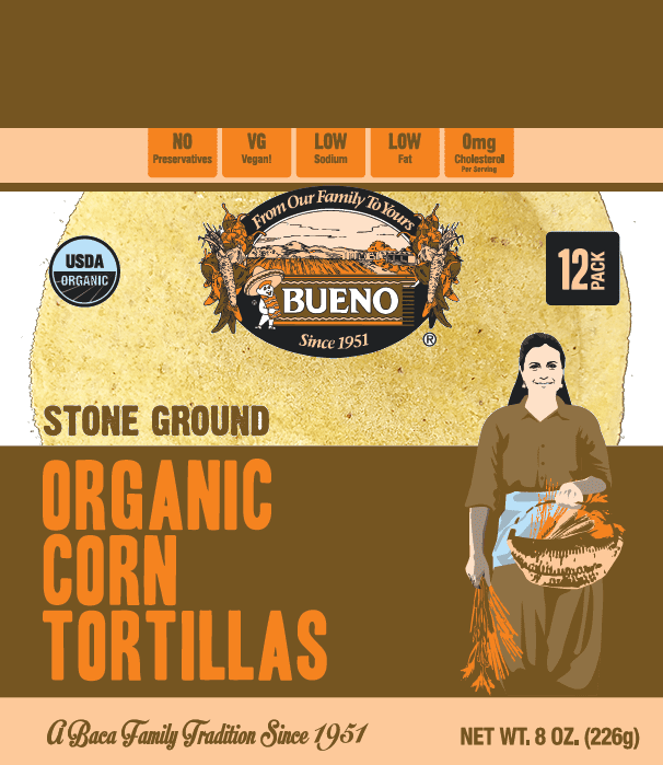 Organic Non GMO Corn Tortillas